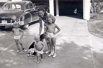 Louise Castles and Children with Dog Lady